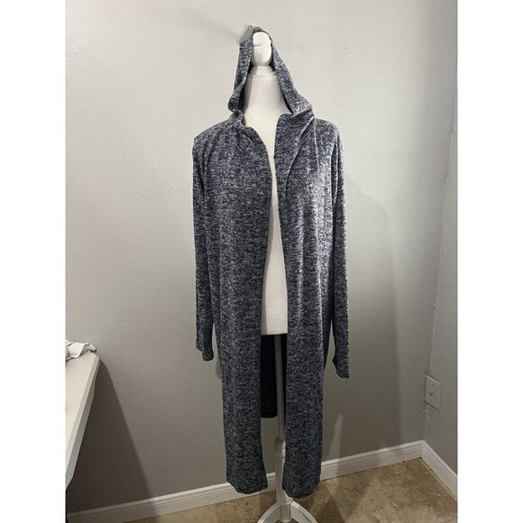 The Royal Standard Cardigan Women Small Lounge Wear Navy Blue Hooded - Picture 2 of 11